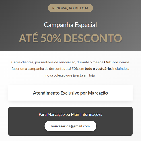 Campanha Especial até 50% desconto